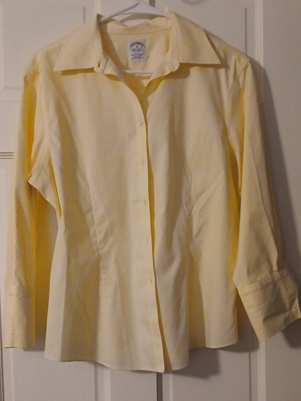Brooks Brothers Women's Button-Down Shirt in Soft Yellow